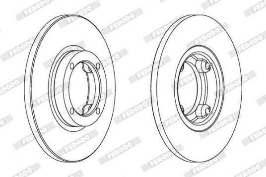 Bremseskive FERODO DDF1076C