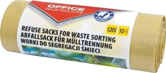 Office Products Avfallsposer Til Hjemmets Kildesortering Av Plast Ldpe 120 L 10 Stk. Gul Office Products Avfallsposer Til Hjemmets Kildesortering Av Plast Ldpe 120 L 10 Stk. Gul