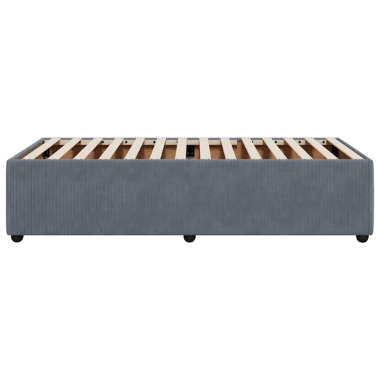 Sengeramme mørkegrå 90x190 cm fløyel 8721102698590