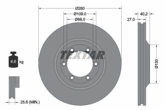 Bremseskive TEXTAR 92174803 Bremseskive TEXTAR 92174803