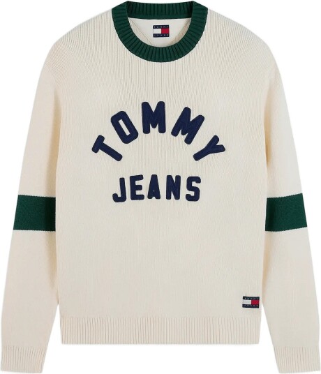 Tommy Jeans Tjm Reg New Classics Sweater Ext Cream M