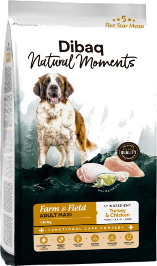 DIBAQ Natural Moments Maxi Tørrfôr til Hund 12 kg - Farm & Field