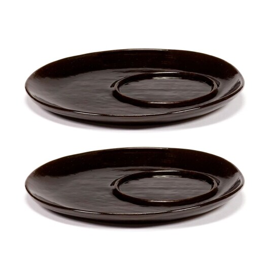 Serax La Mère skål til kaffekopp Ø14,5 cm 2-pakn. Dark brown