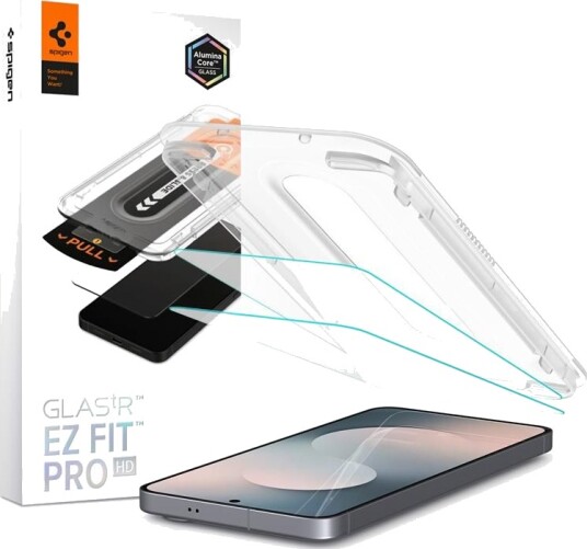 Spigen Glas.tR EZ Fit Pro HD Skjermbeskytter for Samsung Galaxy S25 FE - 2 Pakke