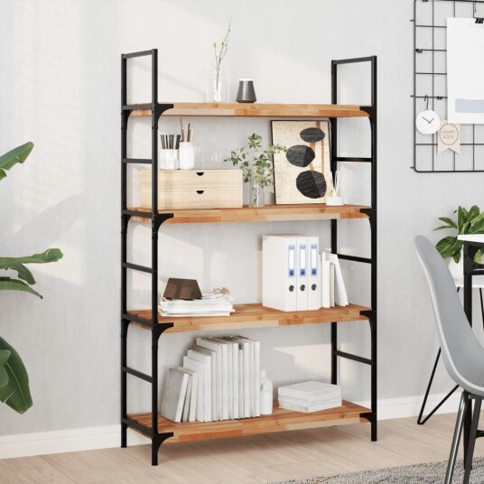  Flytende hyller 4 stk 100x30x4 cm oljebehandlet heltre akasie