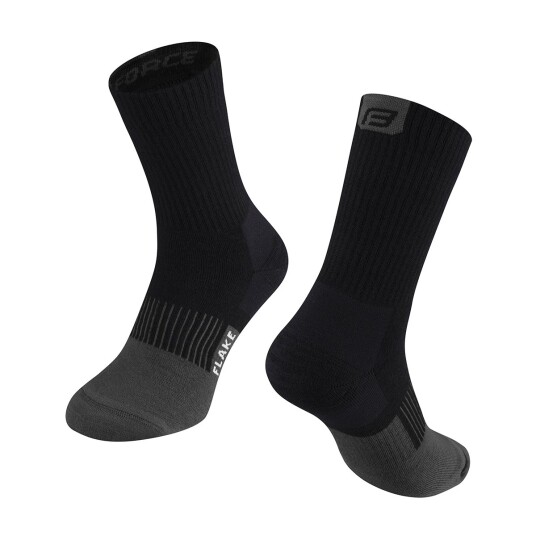Force Flake Merino vinterstrømper svart/grå