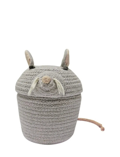 Lorena Canals Basket Mini Renata The Rat Grey 15X 15X 15CM Lorena Canals Basket Mini Renata The Rat Grey 15X 15X 15CM