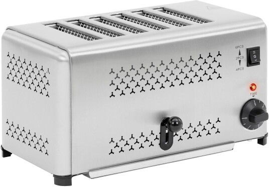Brødrister - 2500 W - 6 skiver - Royal Catering RCET-6N
