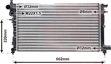 VAN WEZEL 40002004 Radiator motorkjøling