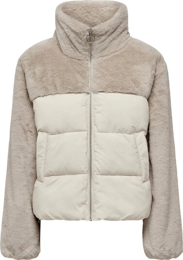 ONLY Onlwanja Fur Puffer Mix Jacket Noos Otw MOONBEAM M