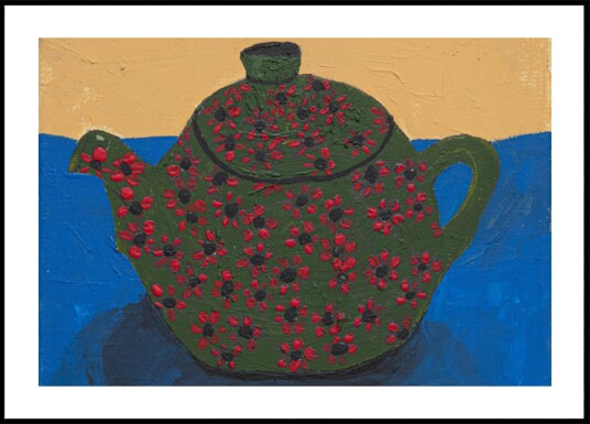 Green Floral Teapot Still Life Plakat / 70x100