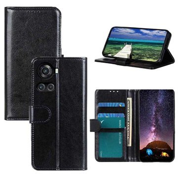 OnePlus Ace/10R Lommebok-deksel med Magnetisk Lukning Svart