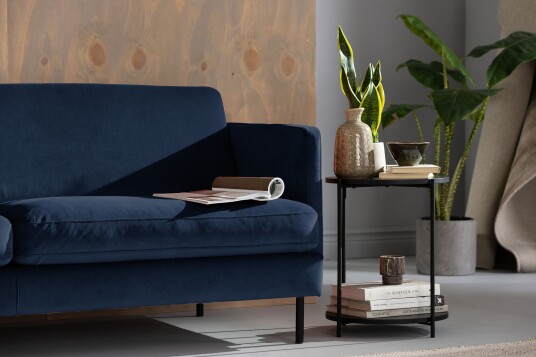 Teodin Hjørnesofa Large Fløyel Blå
