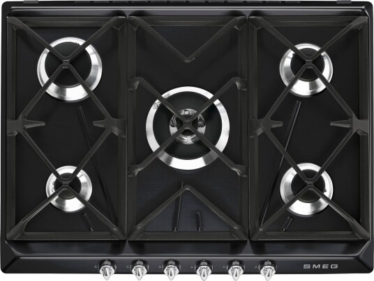 Smeg Victoria 68,5 cm Gasskokeplate med 5 Kokesoner Svart Smeg Victoria 68,5 cm Gasskokeplate med 5 Kokesoner Svart