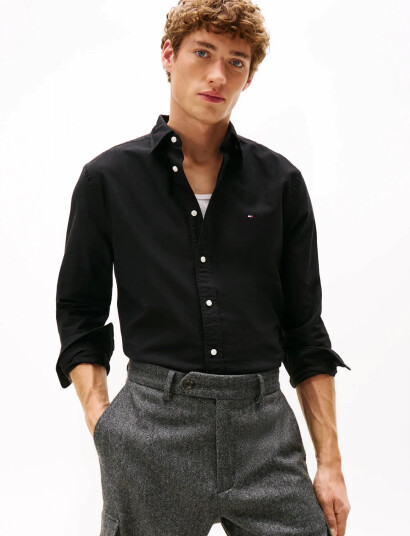 Tommy Hilfiger Solid Heritage Oxford Rf Shirt - Black - S
