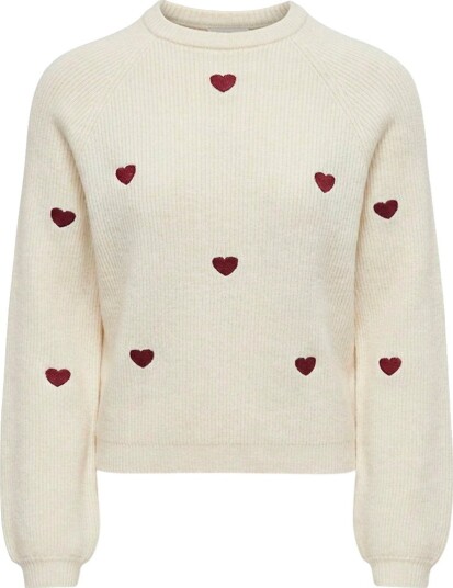 Kids Only Collegegenser Strikk KogDana Tofu/Emballasje Cab Kids Only 11 12 år (146 152) Collegegenser Beige Bordeaux Hvit