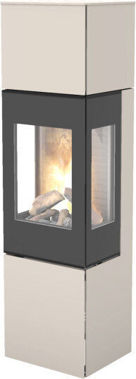 Rais Nexo 160 sand gasspeis med sideglass og glassdør