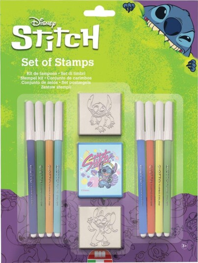 Disney Stitch StempelOg Tusjsett 11 Deler