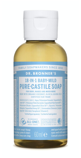 Dr. Bronner's 18-i-1 flytende såpe Parfymefri 60ml