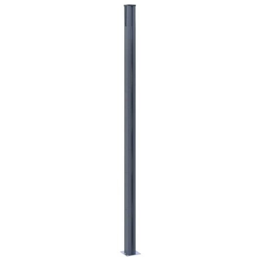 Gjerdestolper 3 stk mørkegrå 185 cm aluminium Gjerdestolper 3 stk mørkegrå 185 cm aluminium