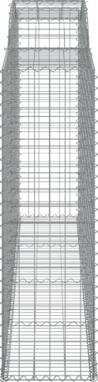 vidaXL Gabionkurver buede 5 stk 300x50x160/180 cm galvanisert jern