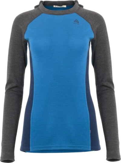 Aclima Women's WarmWool Hoodsweater V2 M, Marengo/Corsair/Navy Blazer