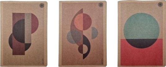 Det Forjettede Landet Skrivebok A4/80K Ruter New Geometric Modern 5 Stk