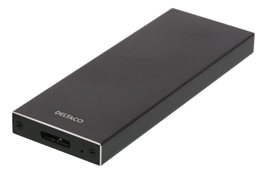 Deltaco Eksternt M.2 Kabinett USB 3.0 5 Gbps Svart Deltaco Eksternt M.2 Kabinett USB 3.0 5 Gbps Svart