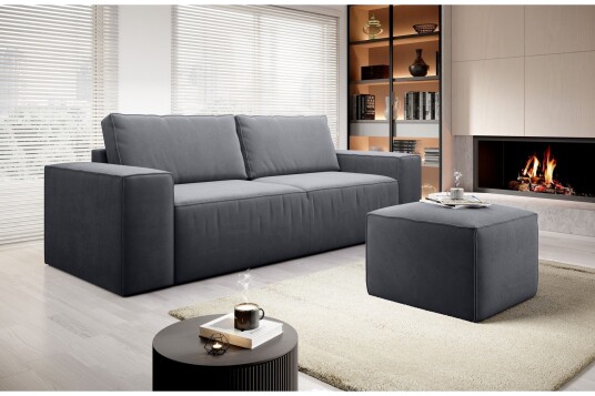 Kamli Sovesofa 3 seters med Oppbevaring Grå Kamli Sovesofa 3 seters med Oppbevaring Grå