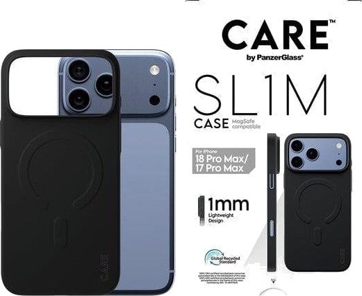 CARE by PanzerGlass SL1M Mobildeksel med MagSafe for iPhone 18 Pro Max / 17 Pro Max - Svart