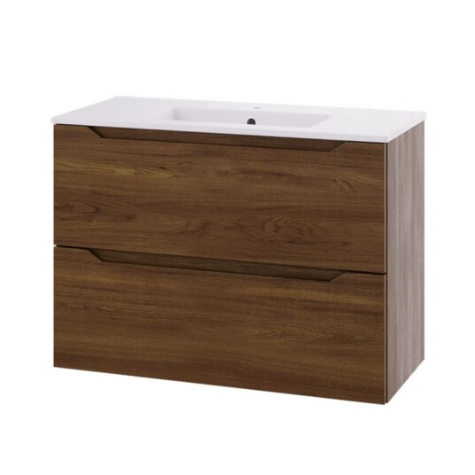 Linn Bad Emma Smal D35cm Servantskap Mørk eik / 80cm