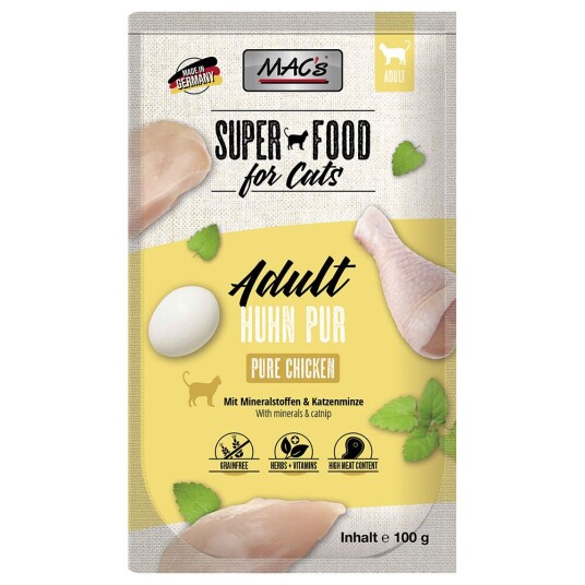 Mac'S Mac´S Cat Porsjonsposer 12 X 100 G Kylling Pur Mac'S Mac´S Cat Porsjonsposer 12 X 100 G Kylling Pur
