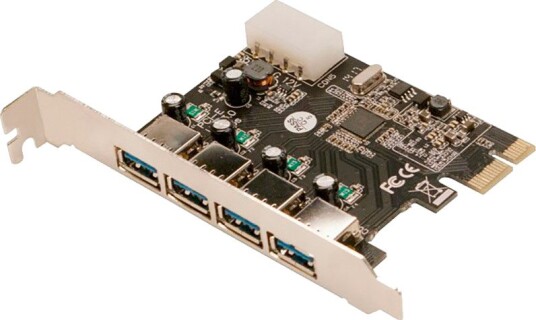 LogiLink PCIe-kort med 4 USB 3.0-porter LogiLink PCIe-kort med 4 USB 3.0-porter