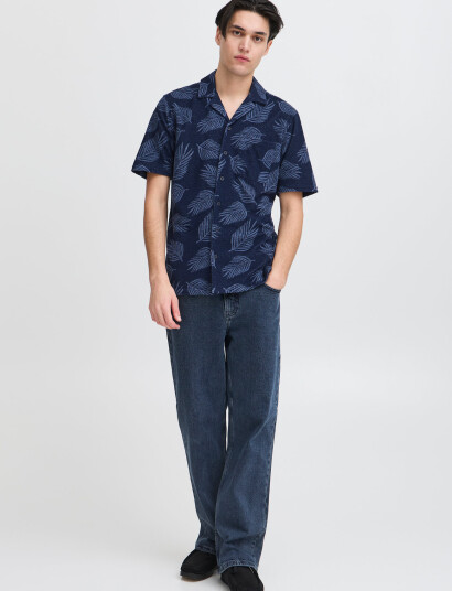 Casual Friday Cfaaron Ss Rc Frotté Shirt - Blue - L