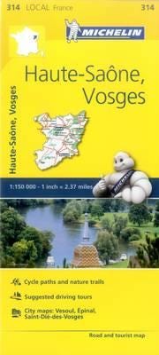 HauteSaone, Vosges Michelin Local Map 314 Map