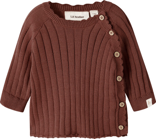 Lil"Atelier Nbfnelsan Ls Wrap Knit Lil Brown 80