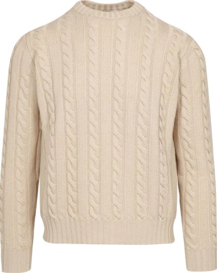 Filippo De Laurentiis Herre Strikkevarer Beige 2XL,