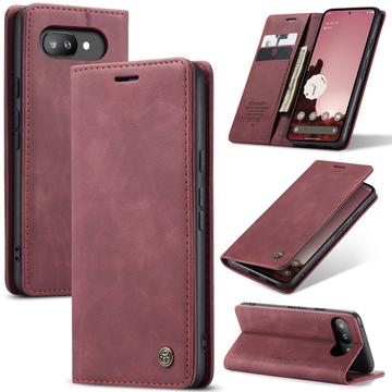 Caseme Google Pixel 9a 013 Series Lommebok deksel   Vinrød
