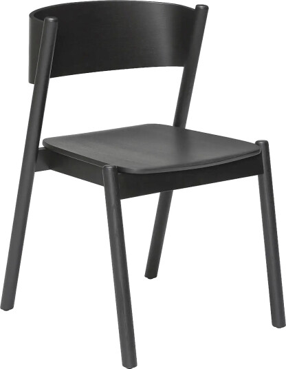 Hübsch Oblique Dining Chair Black 55X51XH80CM