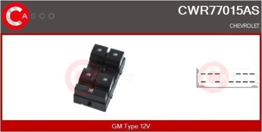 Bryter vindusheis CASCO CWR77015AS