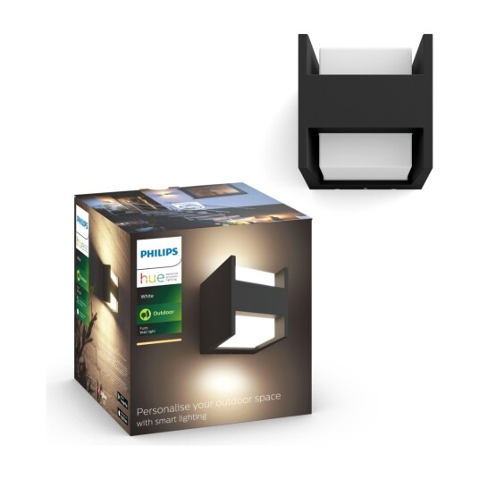 Philips Hue Fuzo utendørs vegglampe (sort) Philips Hue Fuzo utendørs vegglampe (sort)