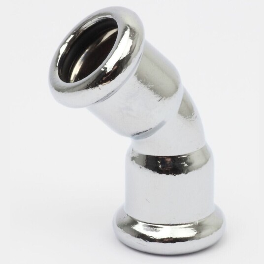 Altech CU Bend Pressfitting   Forkrommet med 2 Muffe 12mm / 45°