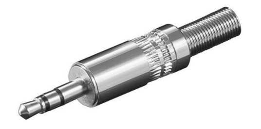 35 mm-kontakt i metall hann stereo