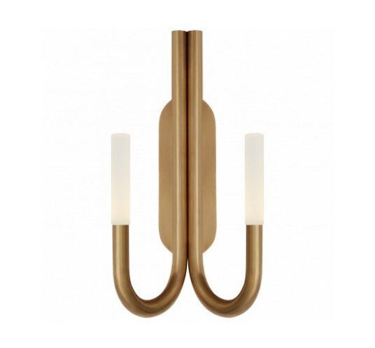 Rousseau Double Wall Sconce Antique-Burnished Brass Rousseau Double Wall Sconce Antique-Burnished Brass