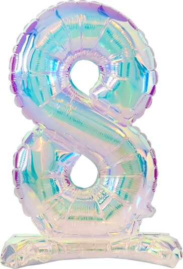 Folat Tallballonger på stativ Iridescent Tall 8 62953