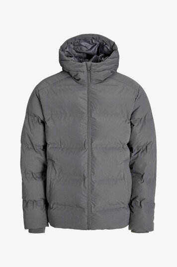 Jack & Jones Plus Pufferjakke jjeSoho Puffer Hood SN Pls Grå