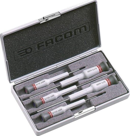 Facom Skrutrekkersett Aefp.J1 5 Deler Micro-Tech, 5 Deler