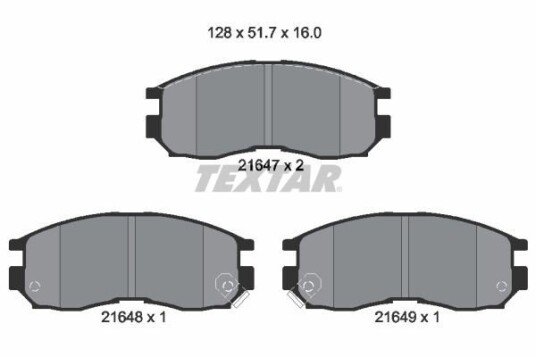 Bremseklosser TEXTAR 2164701 Bremseklosser TEXTAR 2164701