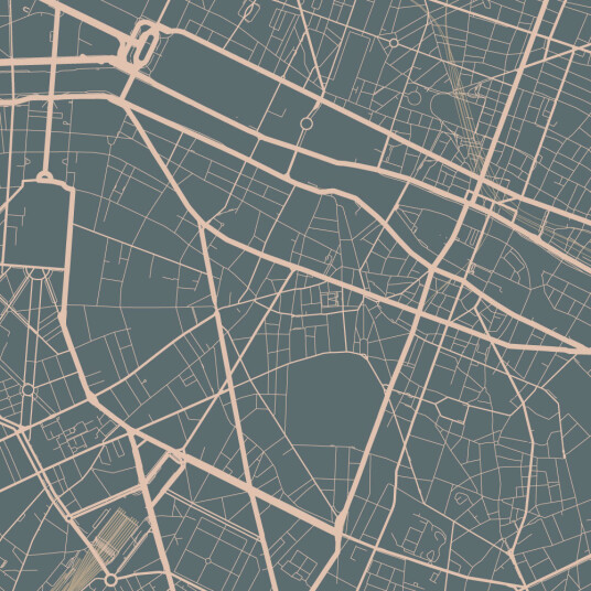 Paris Kart av Illux
