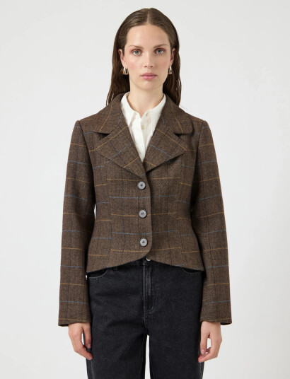 YAS Yasthela Ls Wool Blend Short Jacket New Brown 40 YAS Yasthela Ls Wool Blend Short Jacket New Brown 40